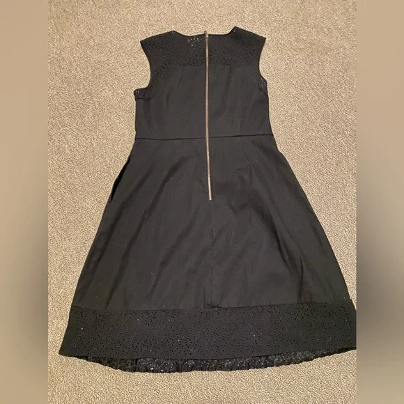Hatley Elegant Black Sleeveless Dress with eyelet border - Picture 5 of 8